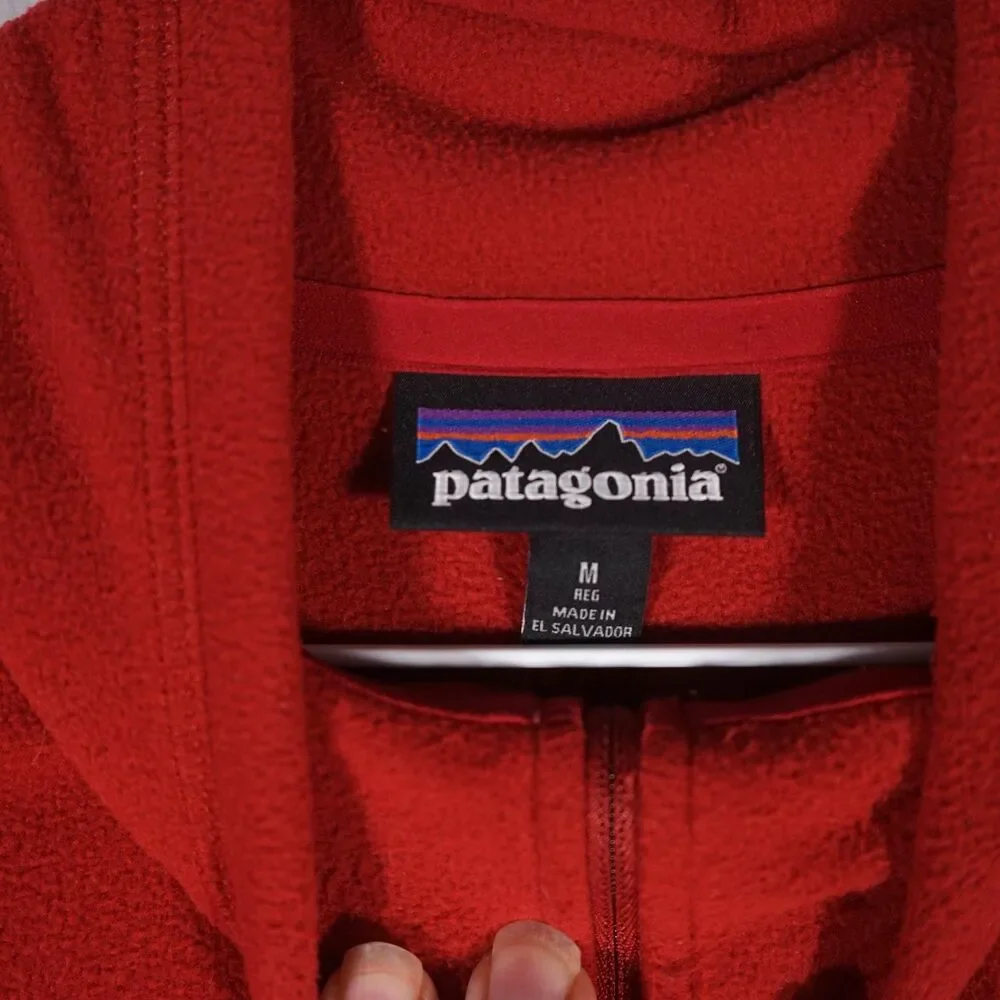 Patagonia Fleece Quarter Zip Red Medium